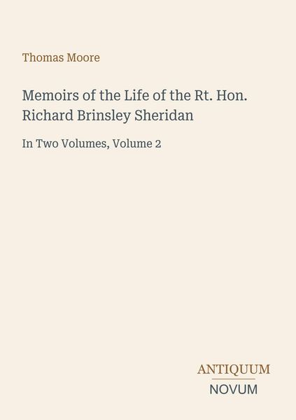 Produktbild: Memoirs of the Life of the Rt. Hon. Richard Brinsley Sheridan