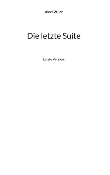 Produktbild: Die letzte Suite