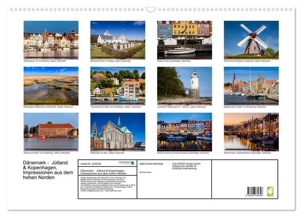 Produktbild: D&auml;nemark - J&uuml;tland & Kopenhagen, Impressionen aus dem hohen Norden (Wandkalender 2027 DIN A2 quer), CALVENDO Monatskalender