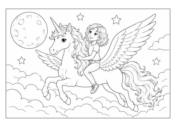 Produktbild: Einhorn Malbuch f&uuml;r M&auml;dchen von 6&ndash;8 Jahren mit 50 zauberhaften Ausmalbildern