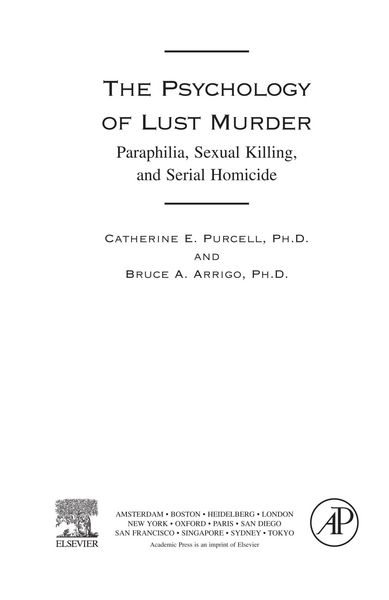 Produktbild: The Psychology of Lust Murder
