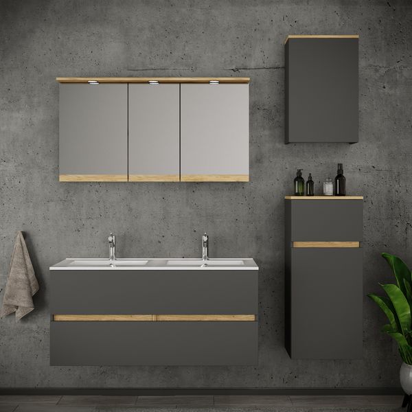 Produktbild: 5 tlg. Badm&ouml;bel-Set mit Waschbecken Cosila-I 111cm