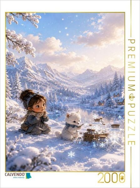 CALVENDO Puzzle Schneeflockensammler | 2000 Teile Lege-Größe 90x67cm Foto-Puzzle für glückliche Stunden