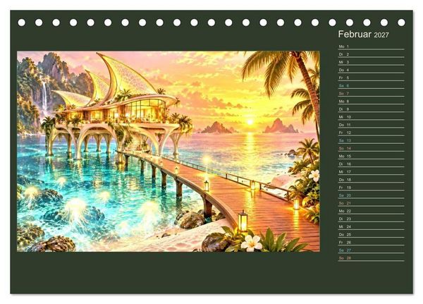 Produktbild: M&auml;rchenh&auml;user von morgen (Tischkalender 2027 DIN A5 quer), CALVENDO Monatskalender