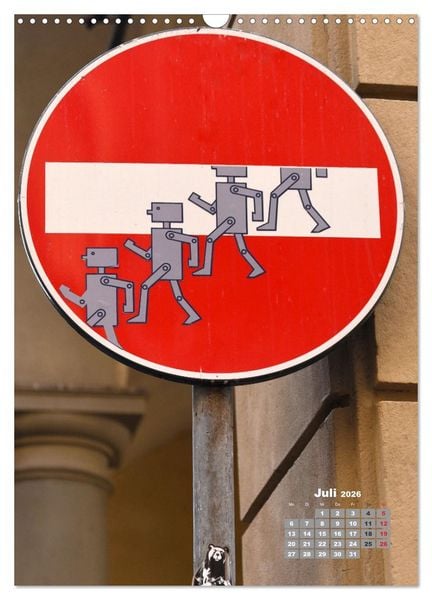 Produktbild: Clet Abraham gibt den Stra&szlig;enschildern eine ganz neue Bedeutung (Wandkalender 2026 DIN A3 hoch), CALVENDO Monatskalender