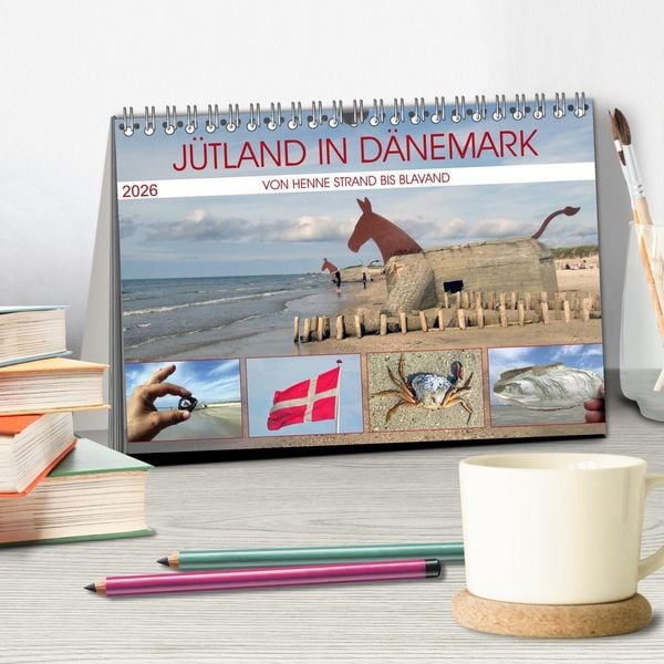 Produktbild: J&uuml;tland in D&auml;nemark - Von Henne Strand bis Blavand (Tischkalender 2026 DIN A5 quer), CALVENDO Monatskalender