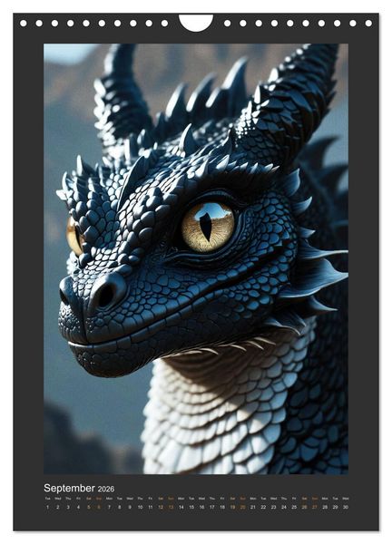 Produktbild: Enchanted Dragons: A year full of little wonders (Wall Calendar 2026 DIN A4 portrait), CALVENDO 12 Month Wall Calendar