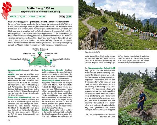 Produktbild: ROTHER Wanderbuch Wandern mit Hund Allg&auml;u. mit Tannheimer Tal und Kleinwalsertal. 40 Vierbeiner-Touren