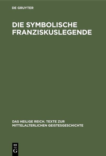Produktbild: Die symbolische Franziskuslegende