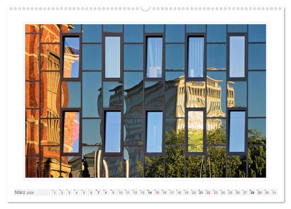 Produktbild: Spiegelnde Fassaden (hochwertiger Premium Wandkalender 2026 DIN A2 quer), Kunstdruck in Hochglanz