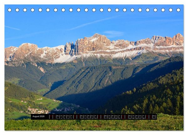 Produktbild: Dolomiten - Latemar und Rosengarten (Tischkalender 2026 DIN A5 quer), CALVENDO Monatskalender