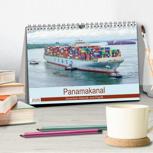 Produktbild: Panamakanal - Zwischen Atlantik und Pazifik (Tischkalender 2026 DIN A5 quer), CALVENDO Monatskalender