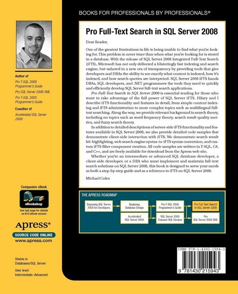 Produktbild: Pro Full-Text Search in SQL Server 2008