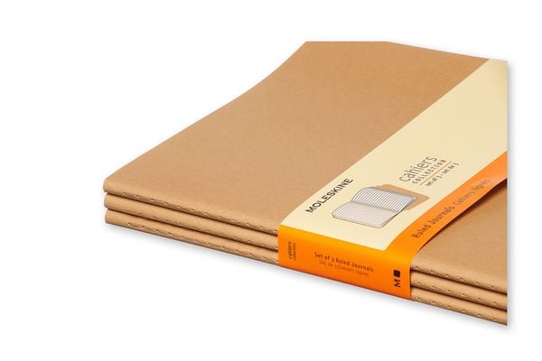 Produktbild: Moleskine Cahier Extra Large liniert packpapierbraun. 3er Pack
