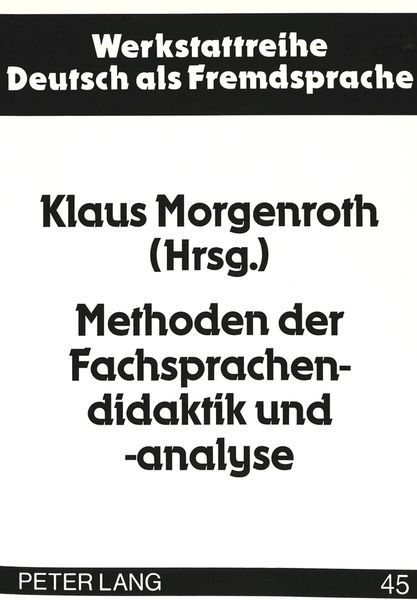 Produktbild: Methoden der Fachsprachendidaktik und -analyse