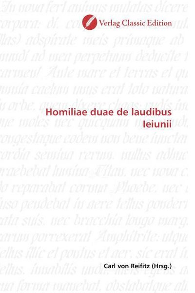 Produktbild: Homiliae duae de laudibus Ieiunii