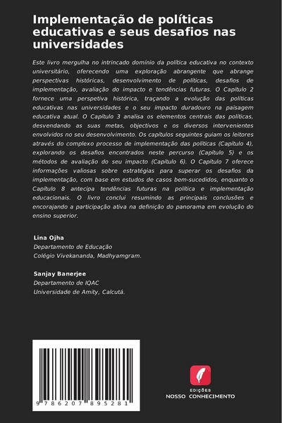 Produktbild: Implementa&ccedil;&atilde;o de pol&iacute;ticas educativas e seus desafios nas universidades