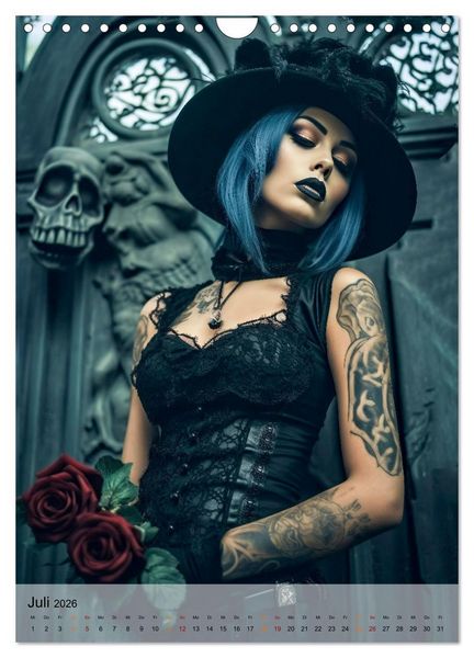 Produktbild: Gothic ist cool (Wandkalender 2026 DIN A4 hoch), CALVENDO Monatskalender