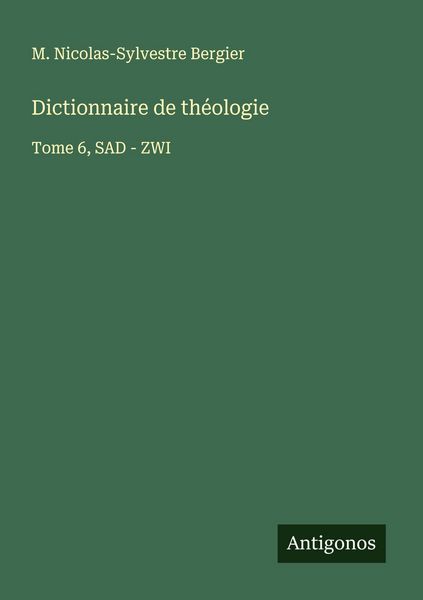 Produktbild: Dictionnaire de th&eacute;ologie