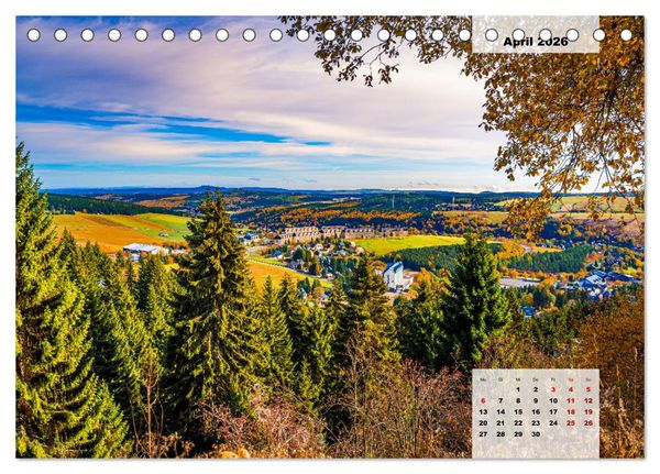 Produktbild: Oberwiesenthal und der Fichtelberg im Erzgebirge (Tischkalender 2026 DIN A5 quer), CALVENDO Monatskalender