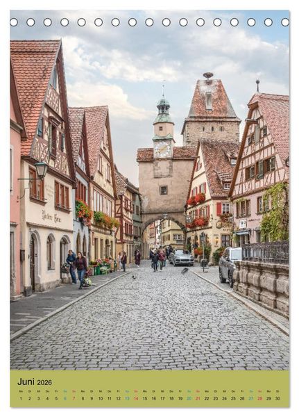 Produktbild: Rothenburg ob der Tauber (Tischkalender 2026 DIN A5 hoch), CALVENDO Monatskalender
