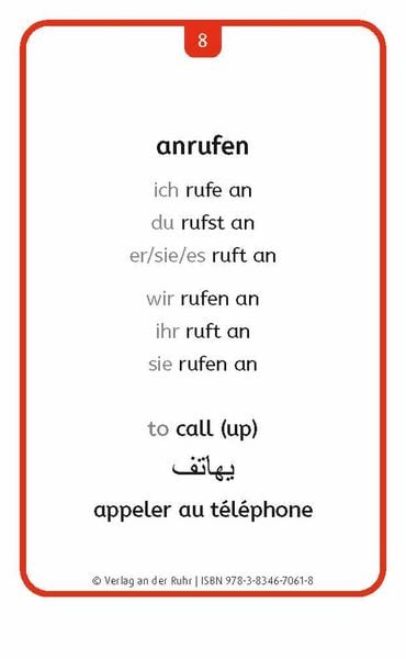 Produktbild: Verben: Set 2 - Deutsch, Englisch, Franz&ouml;sisch und Arabisch