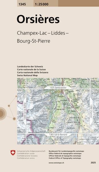 Swisstopo 1 : 25 000 Orsières, Sonstige von , Swisstopo, 9783302013459