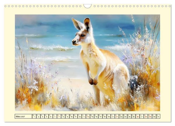 Produktbild: K&auml;ngurus. Spa&szlig; zwischen Sand, Wind und Wellen (Wandkalender 2027 DIN A3 quer), CALVENDO Monatskalender