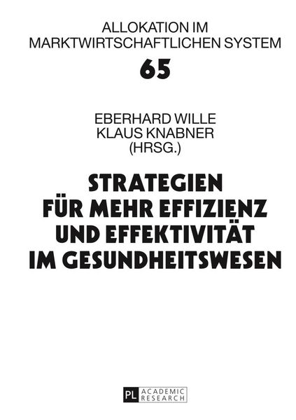 Produktbild: Strategien fuer mehr Effizienz und Effektivitaet im Gesundheitswesen