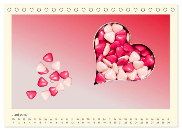 Produktbild: Das sch&ouml;nste Jahr, das Jahr der LIEBE (Tischkalender 2026 DIN A5 quer), CALVENDO Monatskalender