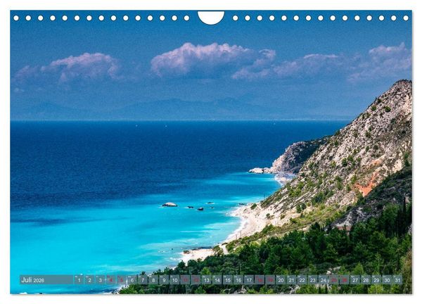 Produktbild: Lefkada - die wei&szlig;e Perle im Ionischen Meer (Wandkalender 2026 DIN A4 quer), CALVENDO Monatskalender