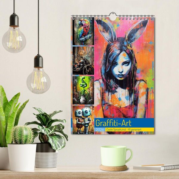 Produktbild: Graffiti Art (Wandkalender 2026 DIN A4 hoch), CALVENDO Monatskalender