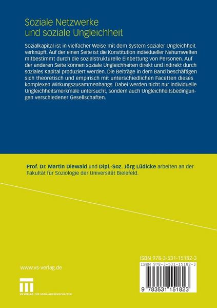 Produktbild: Soziale Netzwerke und soziale Ungleichheit