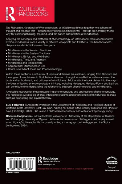 Produktbild: The Routledge Handbook of Phenomenology of Mindfulness