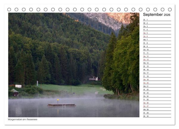 Produktbild: Zu Besuch am Riessersee (Tischkalender 2026 DIN A5 quer), CALVENDO Monatskalender