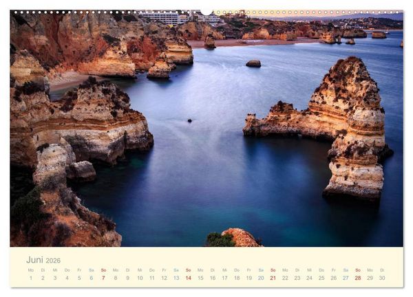 Produktbild: Algarve - Portugals goldene K&uuml;ste (Wandkalender 2026 DIN A2 quer), CALVENDO Monatskalender