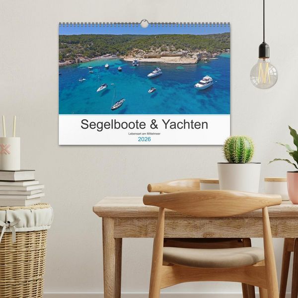 Produktbild: Segelboote und Yachten - Lebensart am Mittelmeer (Wandkalender 2026 DIN A3 quer), CALVENDO Monatskalender