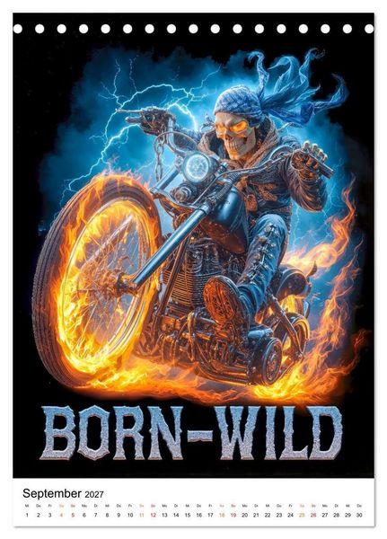 Produktbild: Phantom Bikers - Born Wild (Tischkalender 2027 DIN A5 hoch), CALVENDO Monatskalender