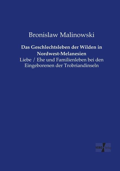 Produktbild: Das Geschlechtsleben der Wilden in Nordwest-Melanesien