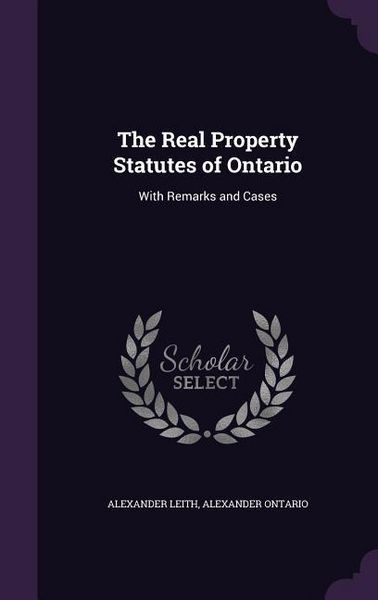 Produktbild: The Real Property Statutes of Ontario