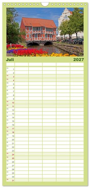 Produktbild: Familienplaner 2027 - Hansest&auml;dte in Norddeutschland mit 5 Spalten (Wandkalender, 21 x 45 cm) CALVENDO