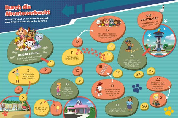 Produktbild: PAW Patrol Mitmachbuch: Mein heldenhaftes Brettspielbuch