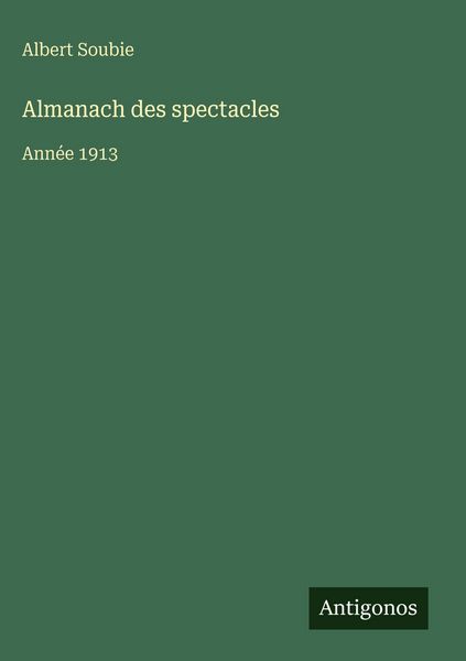 Produktbild: Almanach des spectacles
