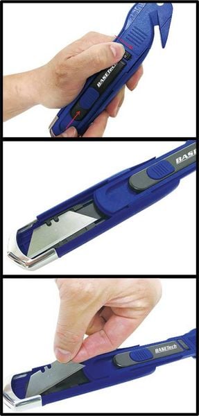 Produktbild: Basetech BT-2206462 2-in-1 Sicherheitsmesser / Folienschneider / Kartonmesser 1St.