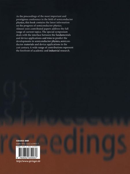 Produktbild: Proceedings of the 25th International Conference on the Physics of Semiconductors Part I