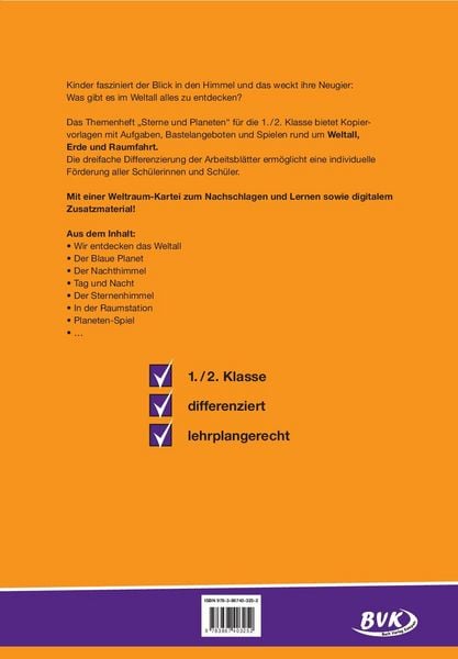 Produktbild: Themenheft Sterne und Planeten 1./2. Klasse