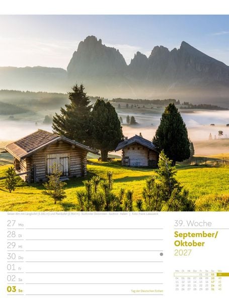 Produktbild: Faszination Alpenwelt Wochenplaner Kalender 2027