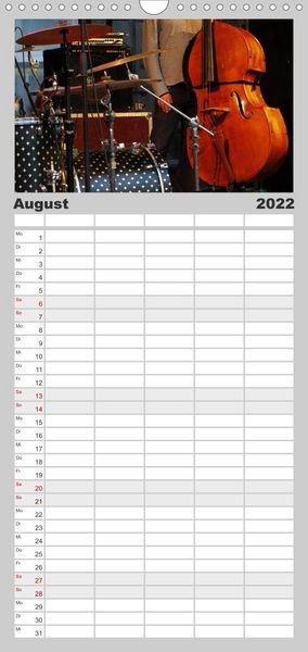 Produktbild: Familienplaner Klangbilder des Jazz (Wandkalender 2022 , 21 cm x 45 cm, hoch)