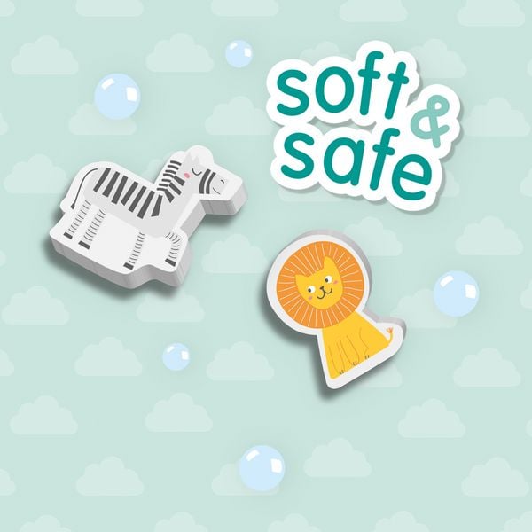 Produktbild: SES CREATIVE Badewannen Safari Tiere 14 St&uuml;ck