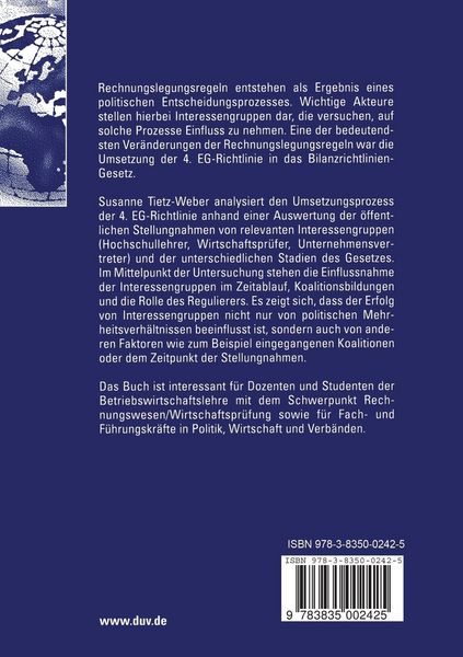 Produktbild: Interessengruppen und Rechnungslegungsregeln